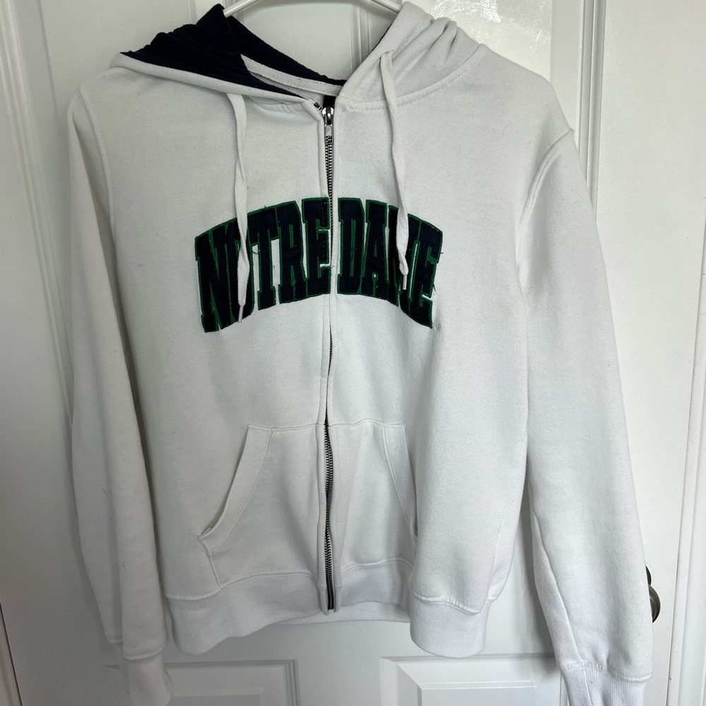 Notre Dame hooded zip up size medium